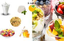 crema di yogurt, muesli e frutta