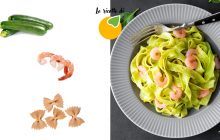 pasta crema zucchine e gamberetti