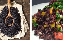 Riso nero calamari e peperoni