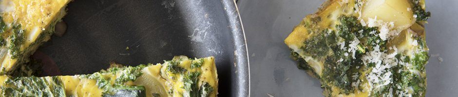 Frittata con patate e erbette