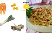 Pasta-salmone-carciofi-porro ingredienti
