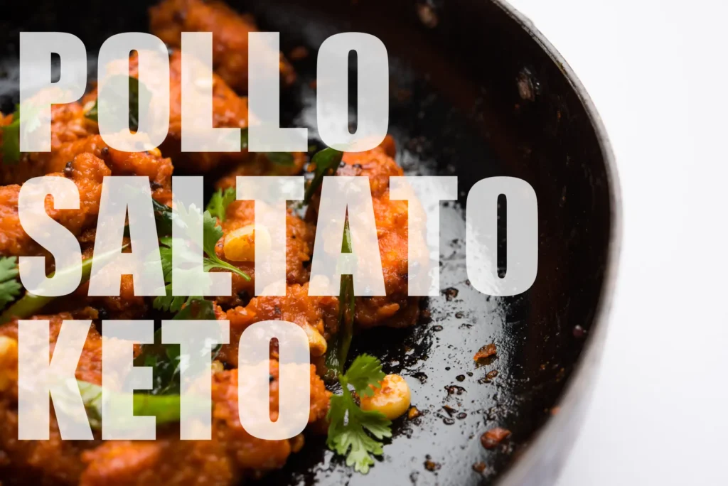 ricetta del pollo saltato in padella per un menu completo della dieta chetogenica