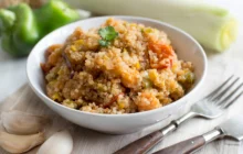 quinoa con gamberetti