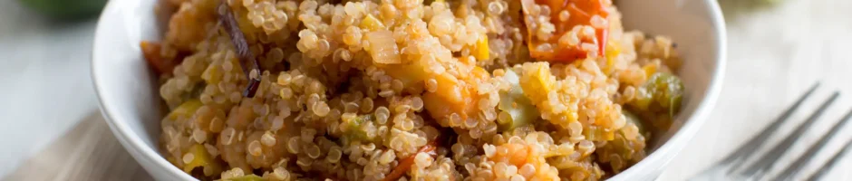 quinoa con gamberetti