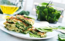 omelette con spinaci