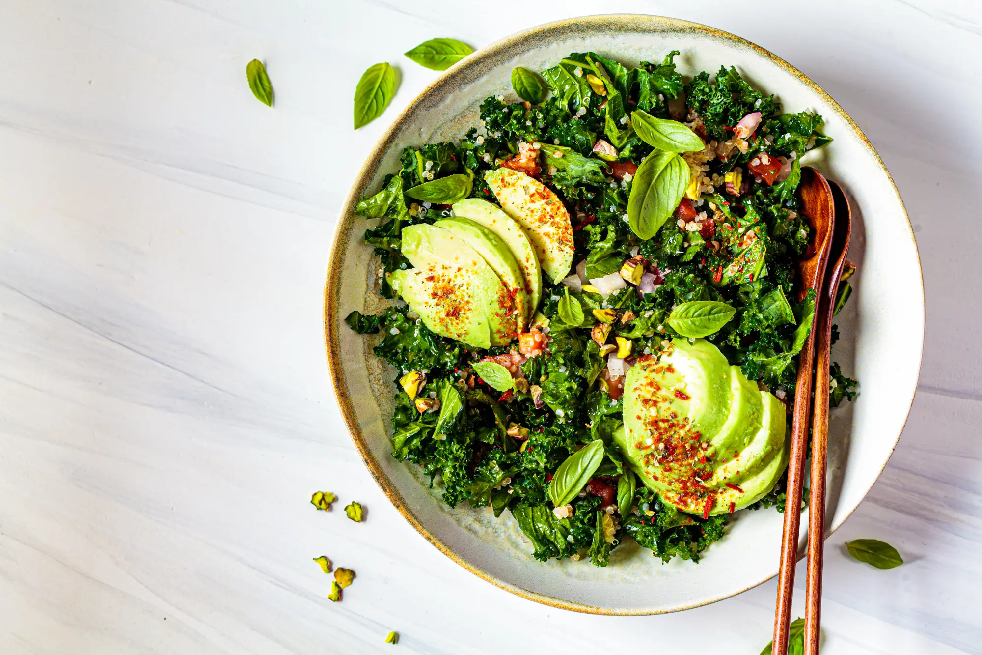 Ricetta Superfood insalata di Kale e di avocado
