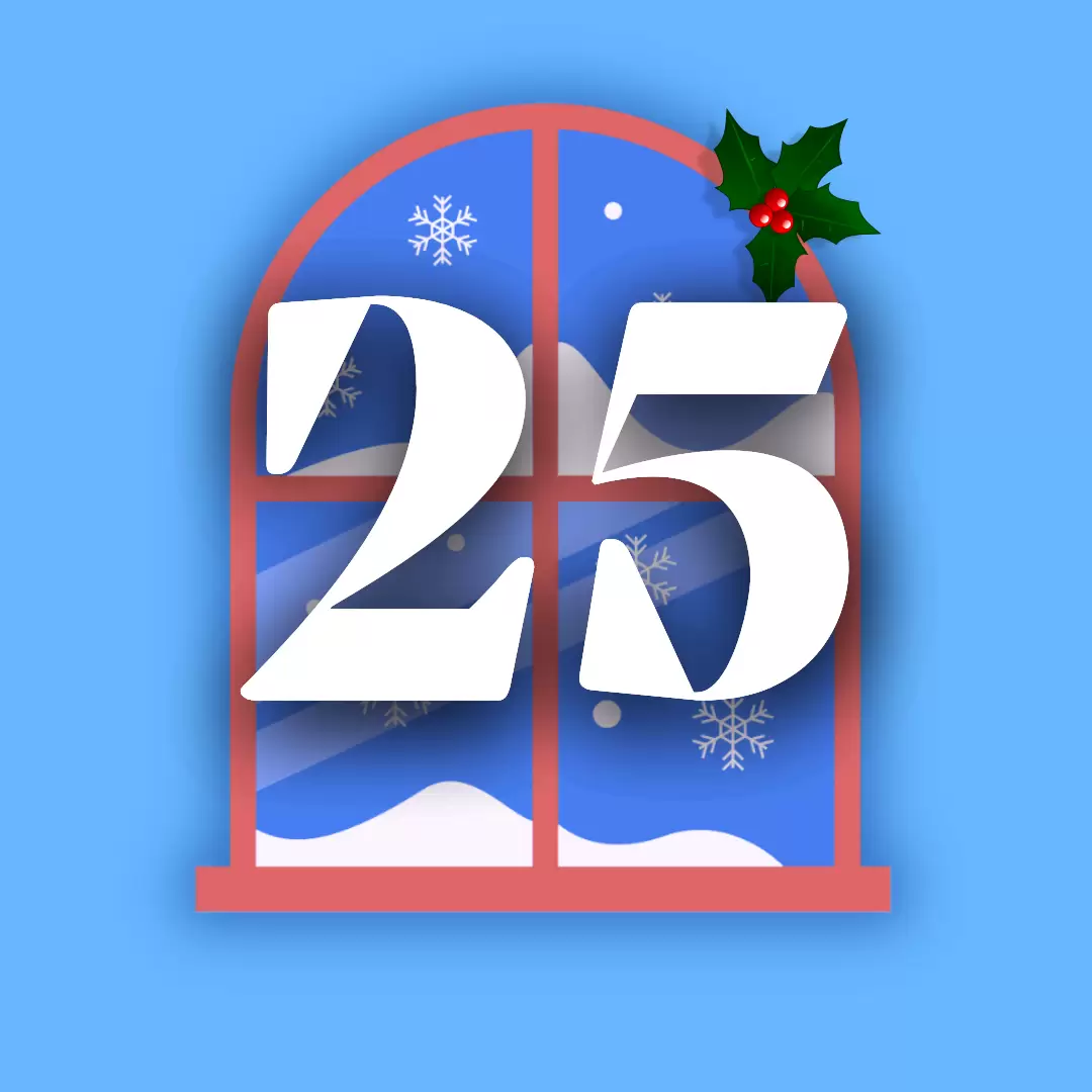 finestra calendario dell'avvento 25 dicembre