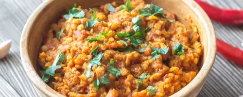 ricetta delle lenticchie al curry e latte di cocco