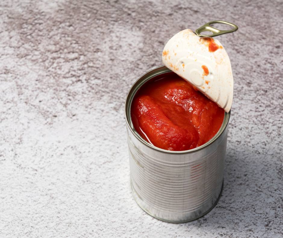 Cibi in scatola di qualità e con moderaziione